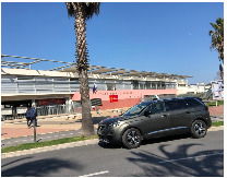 Taxi sous les palmiers de Canet
