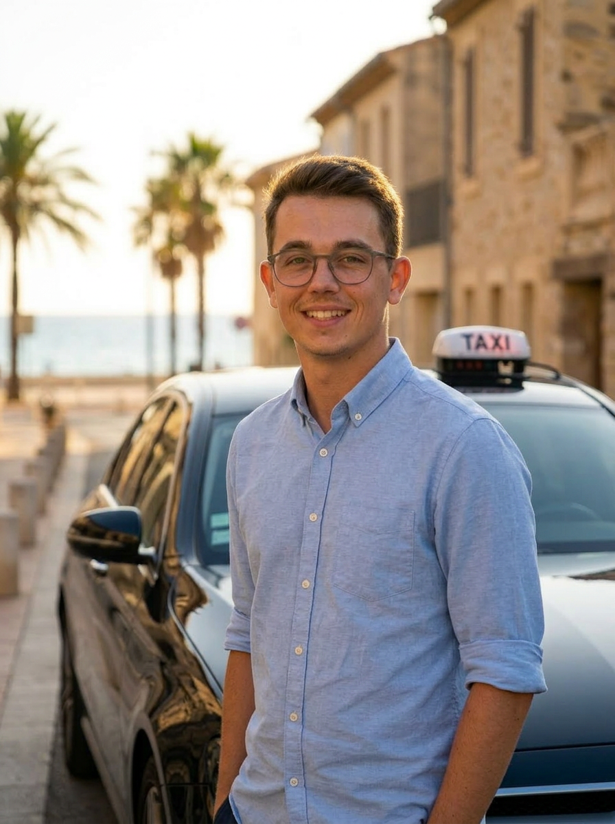 Rayan Fitoussi, chauffeur taxi à Canet-en-Roussillon